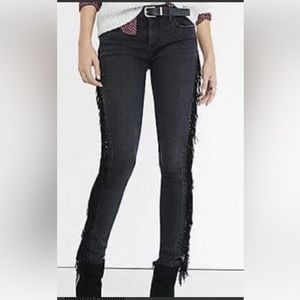 Express Fringe Black Jeans- size 2